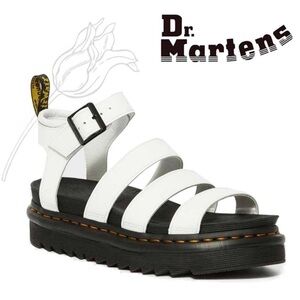 Dr. Martens Blaire White Hydro Leather Sandal